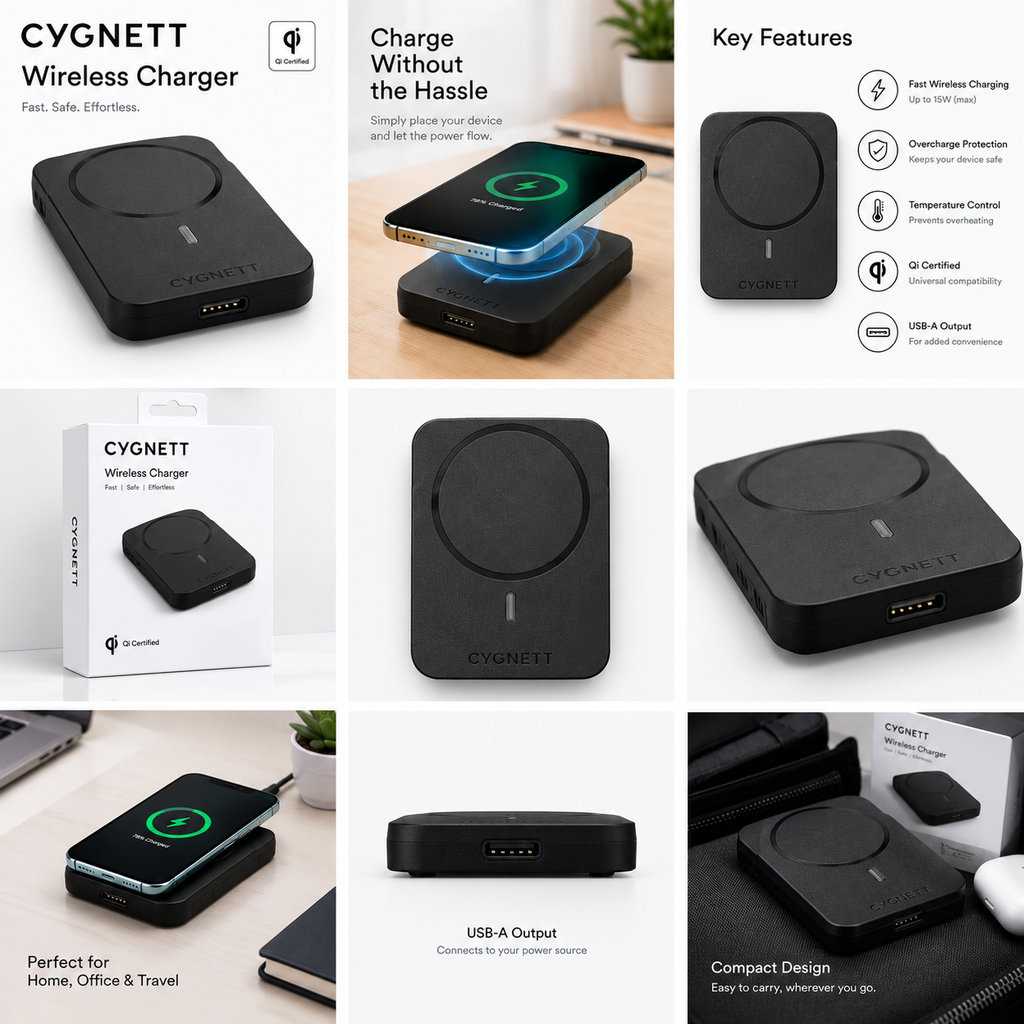 Cygnet 5000mah Wireless Power Bank