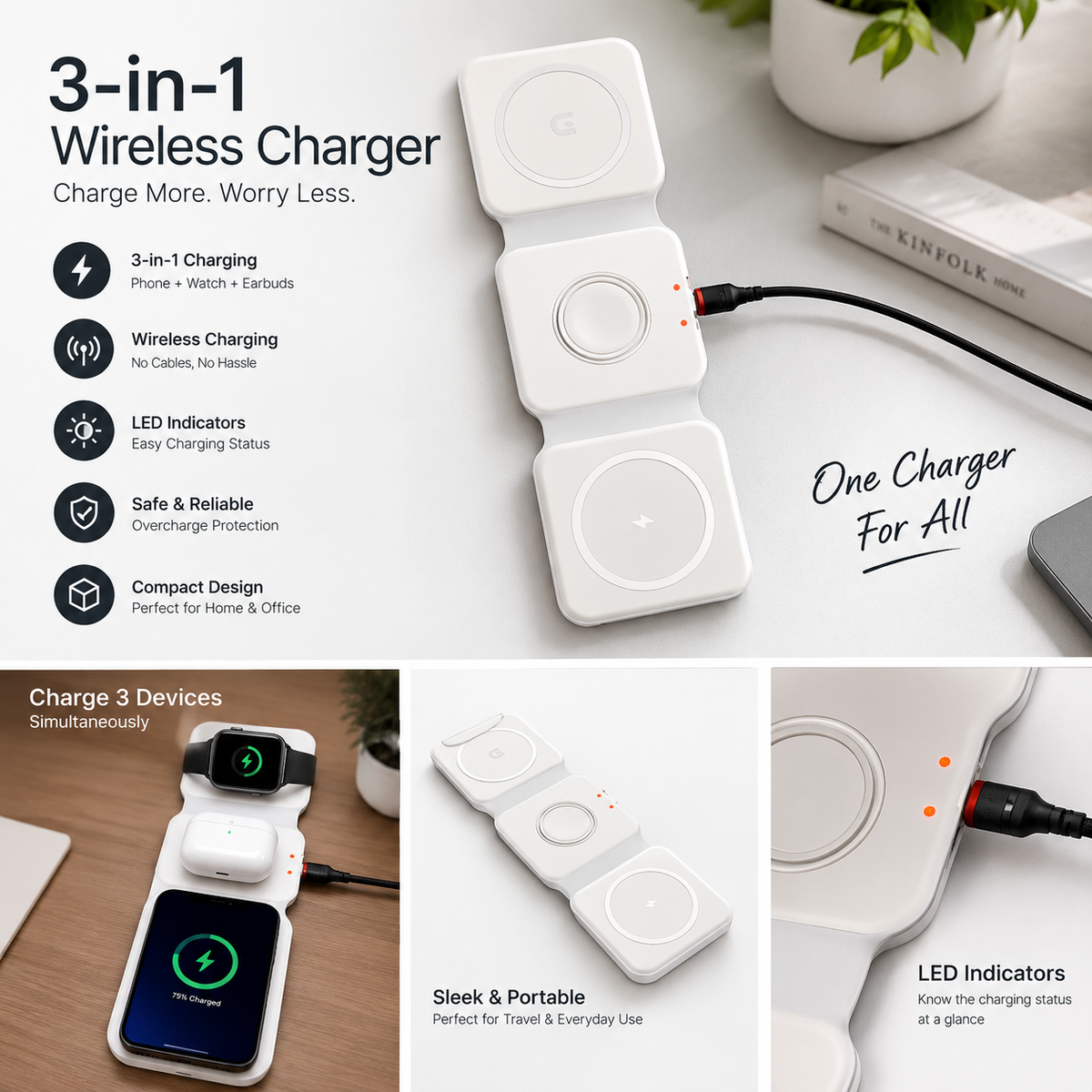 3-in-1 Wireless Charger